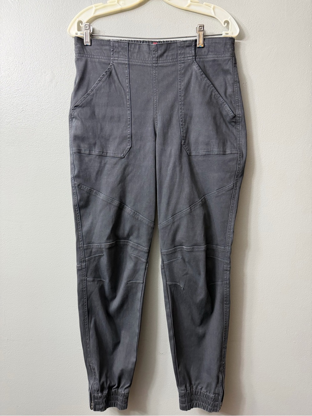 Spanx denim Charcoal Utility Jogger Pants - large